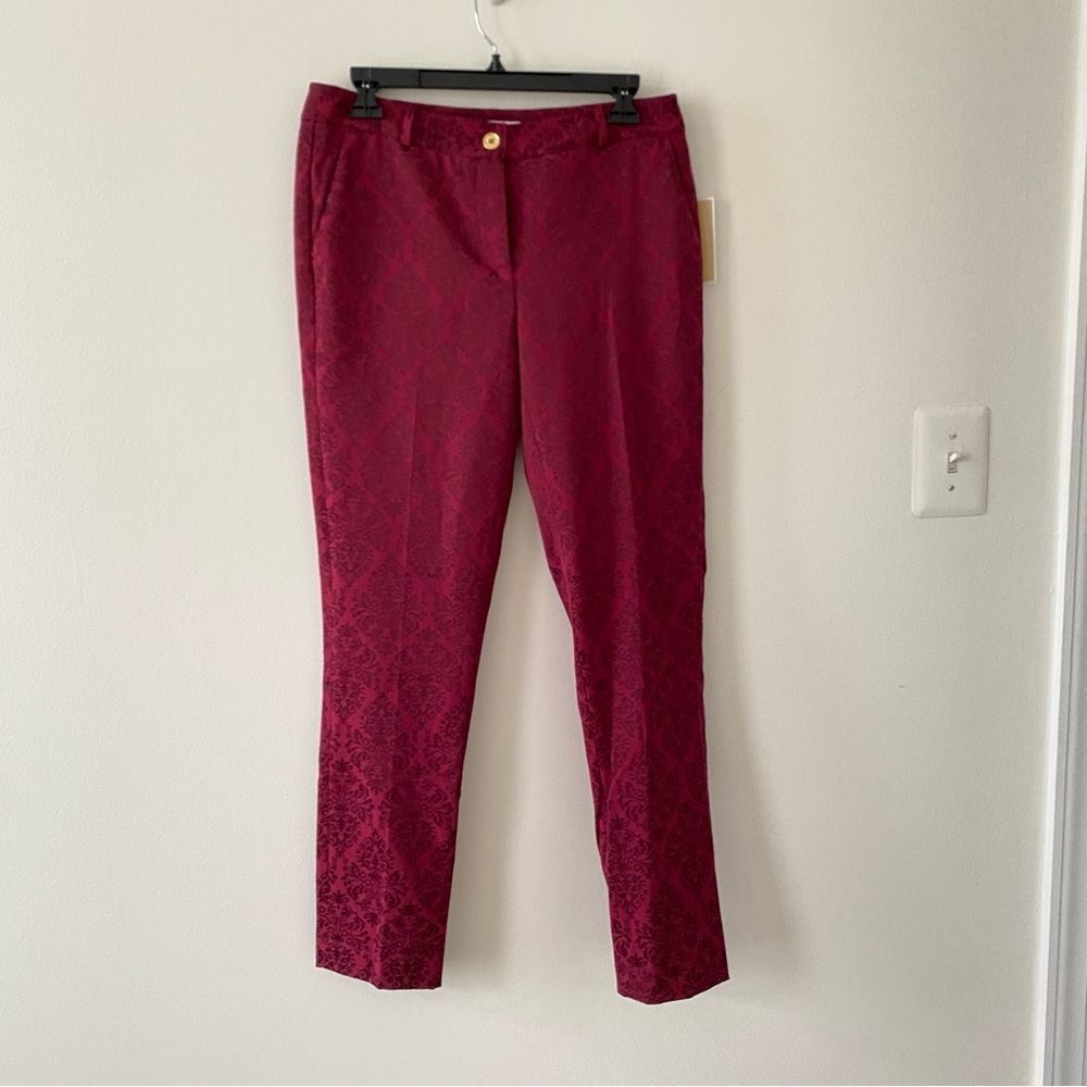 MICHAEL KORS Women’s Straight Leg Burgundy Pants